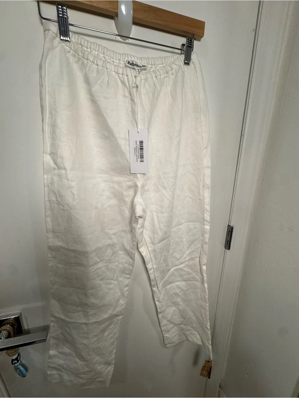 NWT reformation remi linen cropped pants - size s